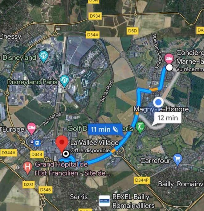 Duplex Moderne 8Per&3Ch&10 Min Disney&Parking Free Маньи-ле-Онгр Экстерьер фото